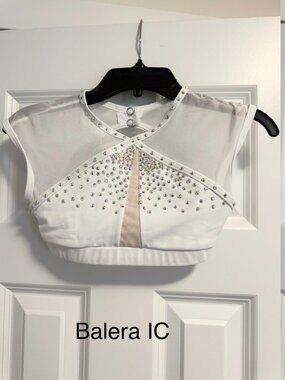 White Balera Stoned Dance Costume Top